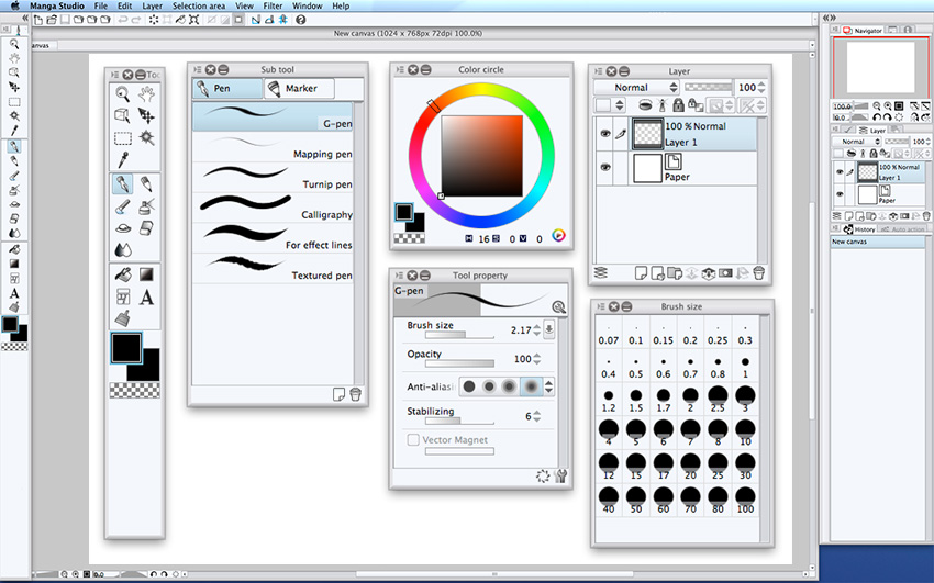 Mangastudio5-interface