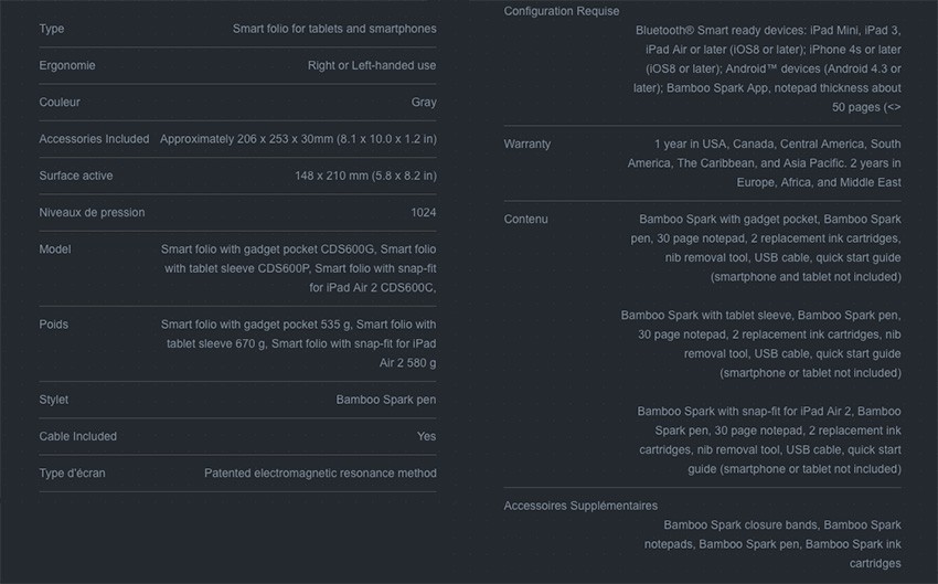 BambooSpark-Caracteristititittiques